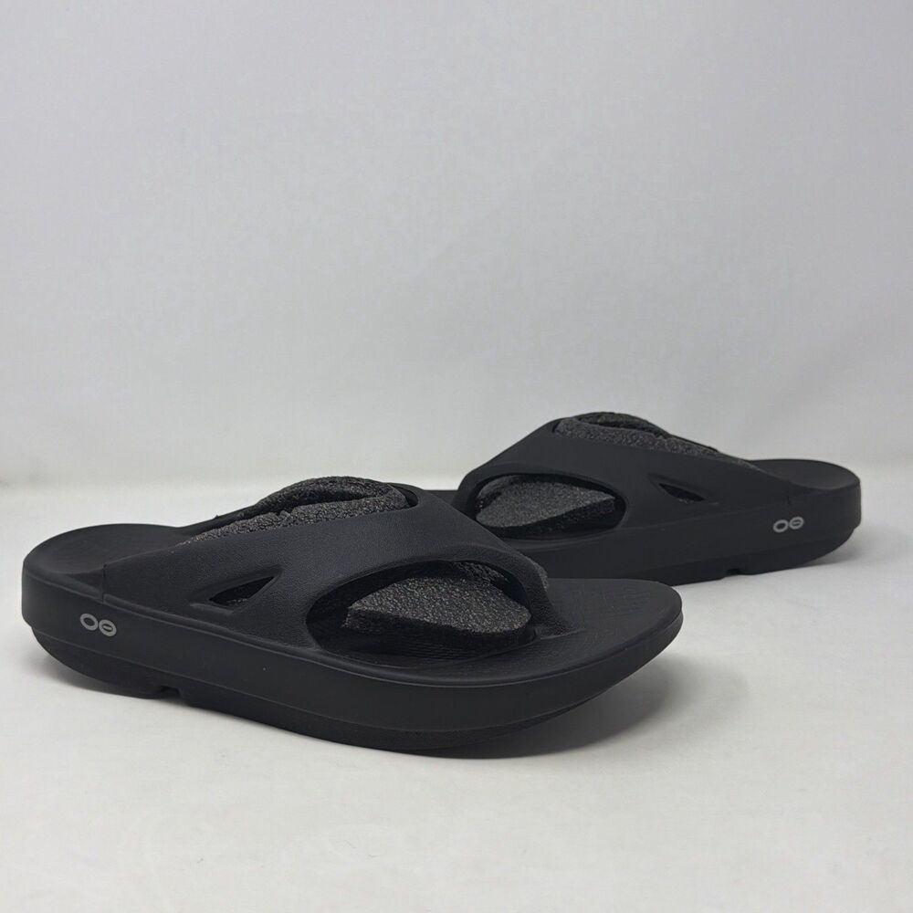 OOFOS OOriginal Women’s 9 Men’s 7 Black Recovery Sandals Flip Flops EU 40